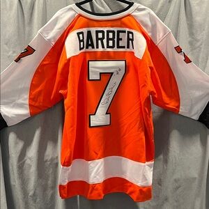 Bill Barber signed Philadelphia Flyers jersey.  JSA Authentication